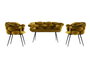 Hanah Home Conjunto de sofás Balon - 2138 Ocre y Negro